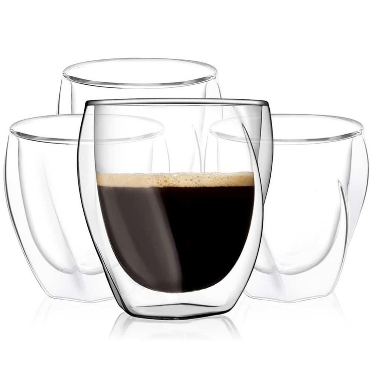 لیوان مدل دوجداره طرح پیچدار بسته 2 عددی
