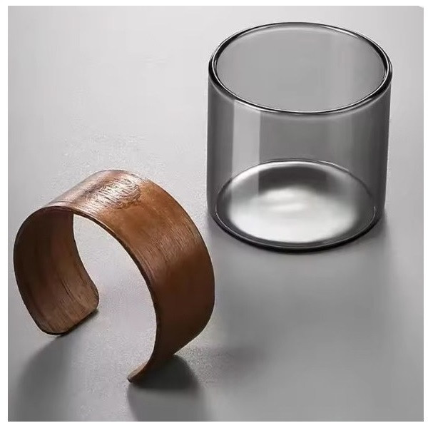 لیوان مدل ژاپنی دور چوبی کد 1369n بسته شش عددی