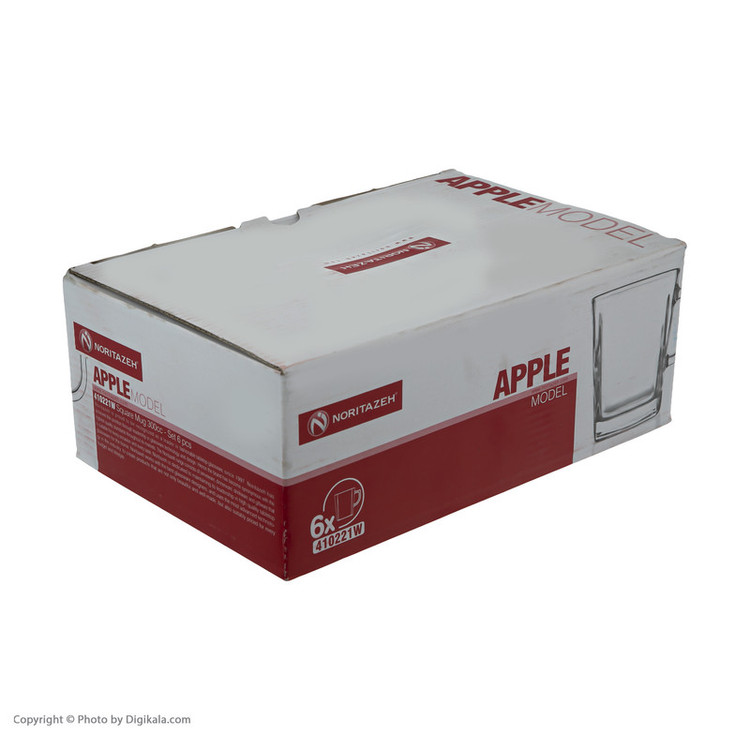 لیوان نوری تازه سری APPLE مدل 410221W بسته 6 عددی