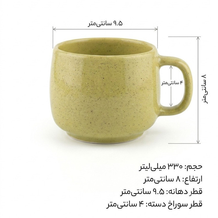 ماگ طرح لعاب براق خالدار مدل ضد شوک دمایی 00۲