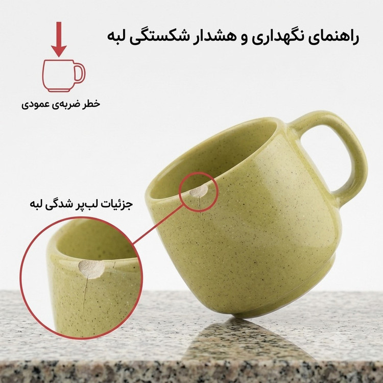 ماگ طرح لعاب براق خالدار مدل ضد شوک دمایی 00۲