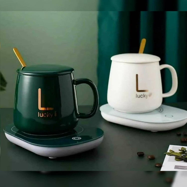 ماگ حرارتی لاکی مدل Temperature به همراه صفحه گرمکن برقی