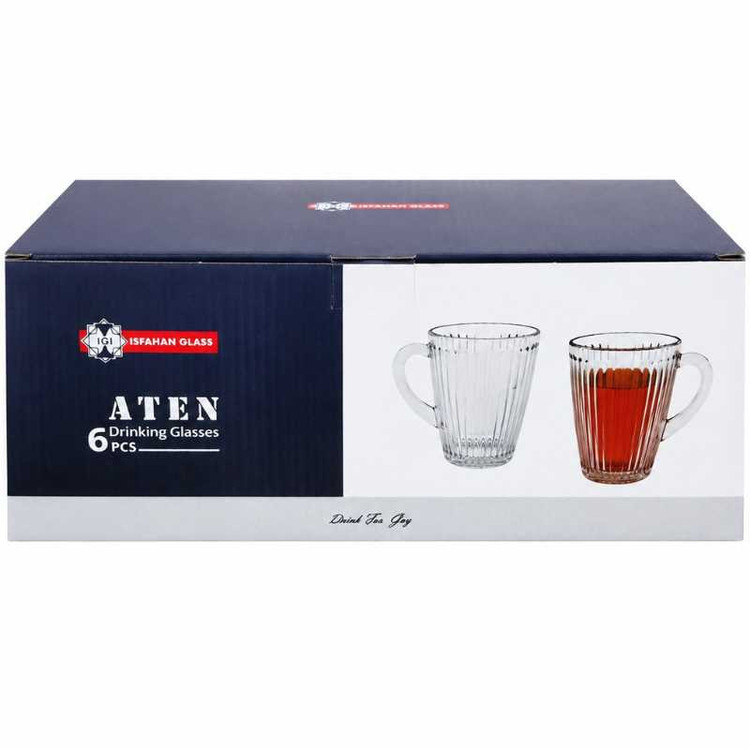 لیوان شیشه و بلور اصفهان مدل آتن مجموعه ۶ عددی