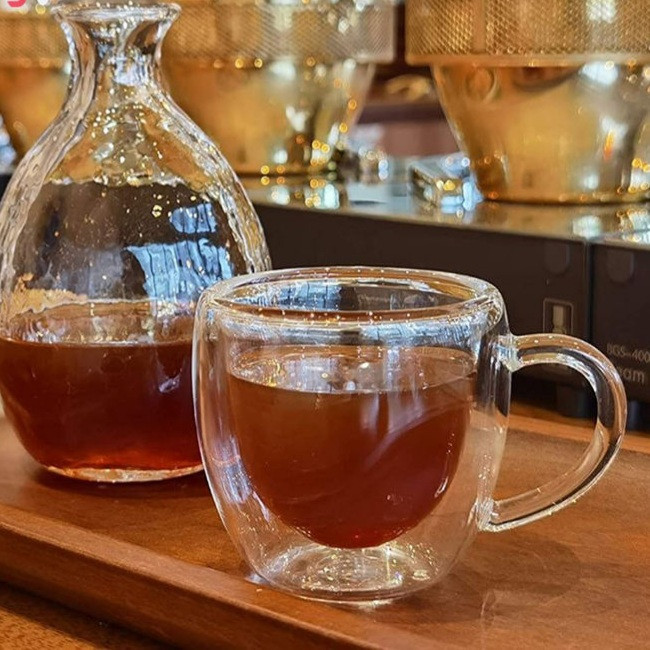 لیوان مدل دوجداره دسته دار کد 250 بسته 4 عددی