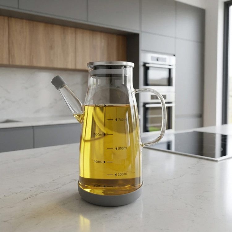 ظرف روغن مدل در استیل 800ml