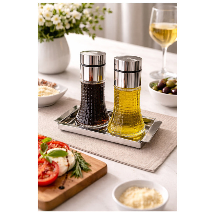 ست آبلیموخوری و ظرف روغن مدل پرایم مجموعه 2 عددی