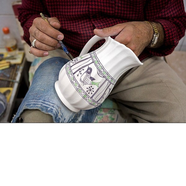 سس خوری چینی میبدمروارید مدل شطرنجی
