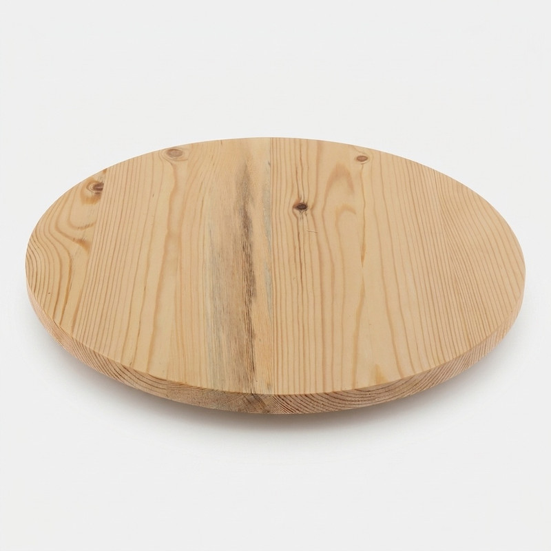 سینی سرو گردان چوبی دایره‌ای 36×36×4 سانتی‌متر، وزن 895 گرم، یک طبقه، مناسب سرو کیک و پیتزا، همراه جعبه، کد 6353460467