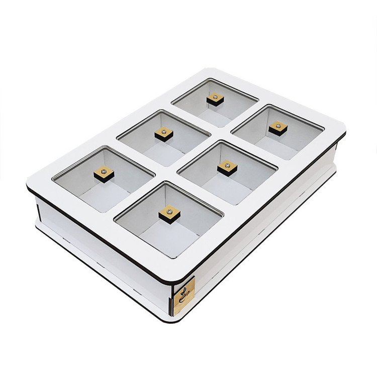 جعبه پذیرایی شکلاتخوری مستطیل مدل V101 با جنس چوب و پلاستیک، ساخت ایران، ابعاد 26x18x6 سانتیمتر، غیرقابل شستوشو