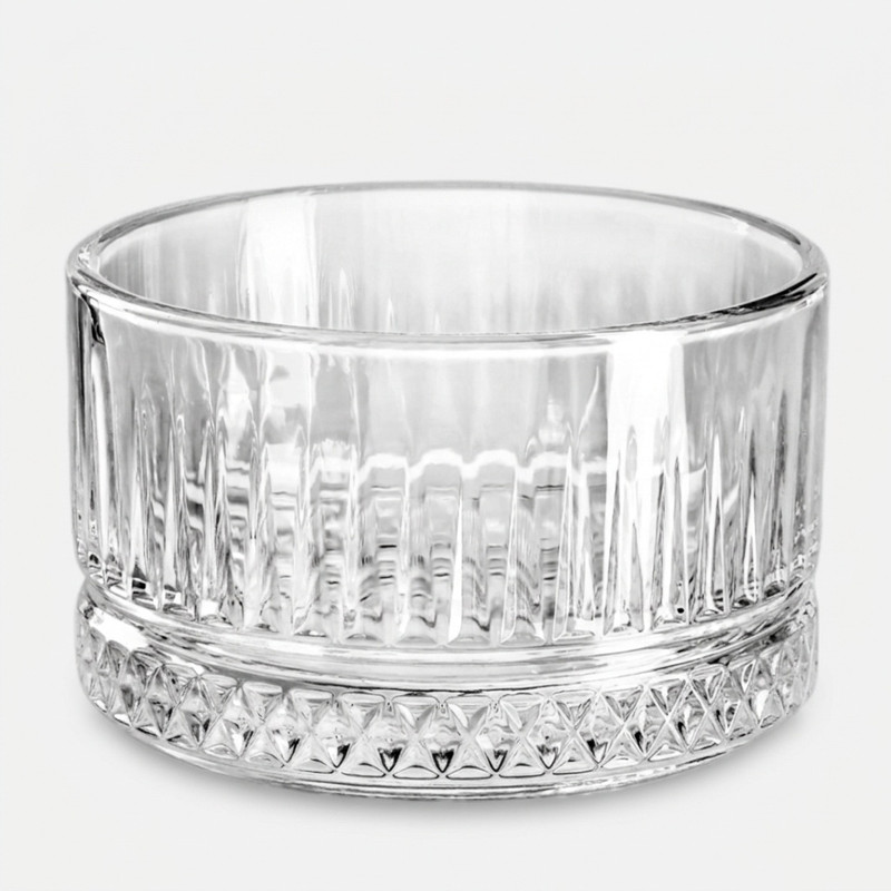 آجیل‌خوری شیشه‌ای کاوه مدل OSLO قطر 10 سانتیمتر حجم 295 میلی‌لیتر ارتفاع 5 سانتیمتر مجموعه 6 عددی
