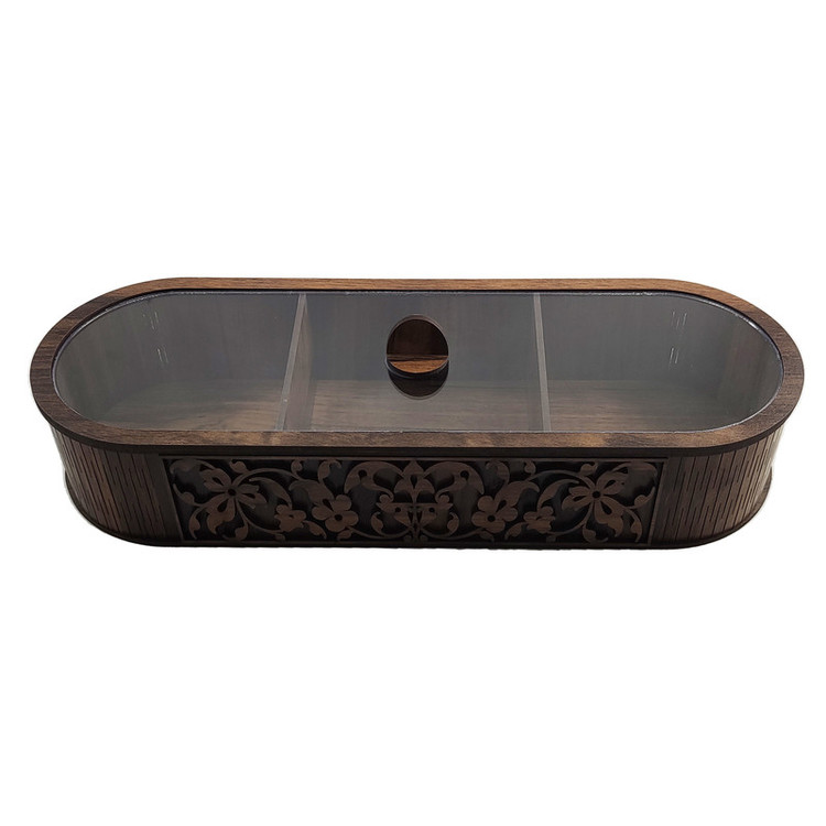 جعبه پذیرایی تکچین کالا مدل LZ-2 با بدنه MDF و در پلکسی