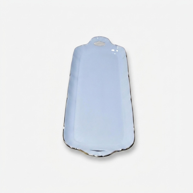 رولت‌خوری چینی مقصود کد 28 مدل مستطیلی مناسب شیرینی رولتی ابعاد 29×13×2 سانتی‌متر قابل شستشو با دست و ماشین ظرفشویی همراه جعبه