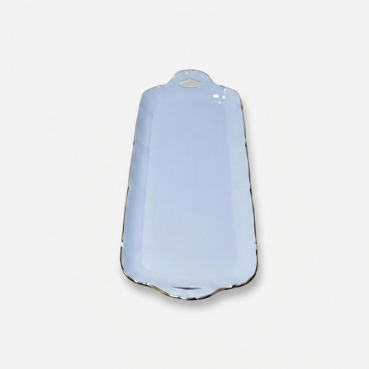 رولتخوری چینی مقصود کد 28 مدل مستطیلی مناسب شیرینی رولتی ابعاد 29×13×2 سانتیمتر قابل شستشو با دست و ماشین ظرفشویی همراه جعبه