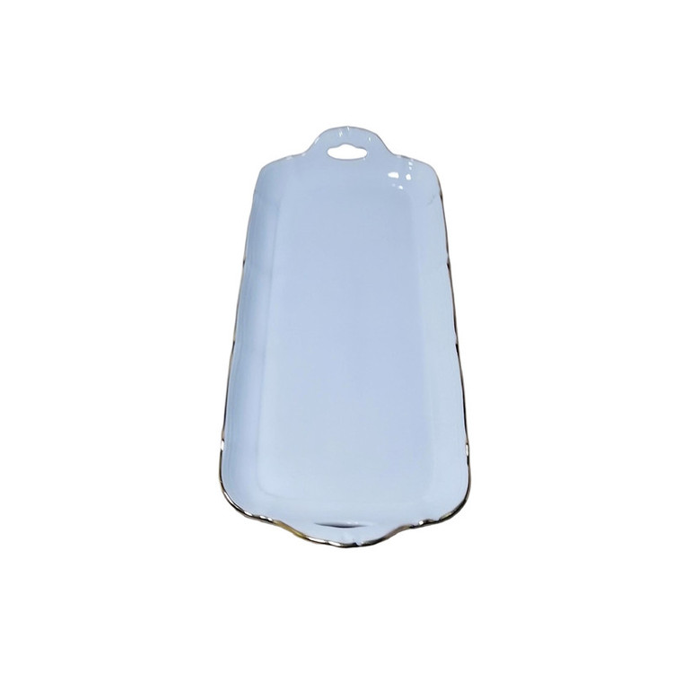 رولتخوری چینی مقصود کد 28 مدل مستطیلی مناسب شیرینی رولتی ابعاد 29×13×2 سانتیمتر قابل شستشو با دست و ماشین ظرفشویی همراه جعبه