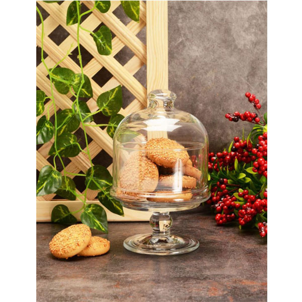 سرویس پذیرایی پاشاباغچه 3 عددی شکلاتخوری پایهدار بلور مدل Mini Patisserie همراه ظرف عسل و مربا بلور با در مدل Basic کد 96386, 96814, 96966