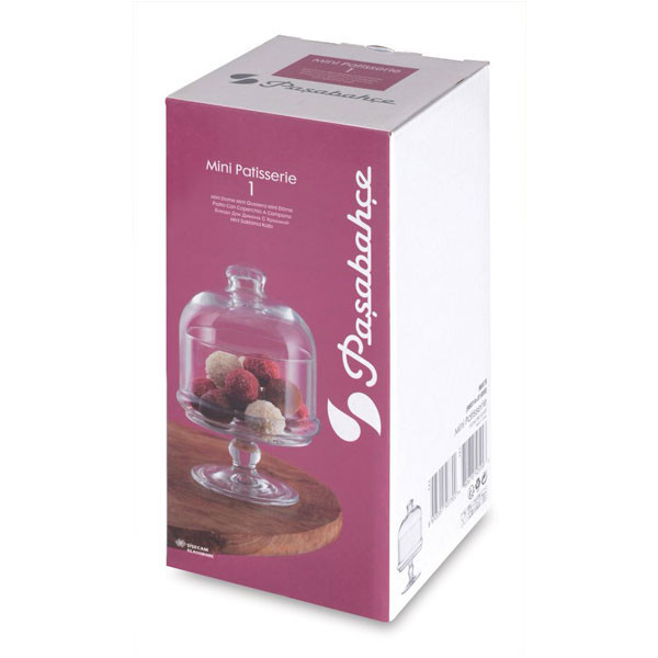 سرویس پذیرایی پاشاباغچه 3 عددی شکلاتخوری پایهدار بلور مدل Mini Patisserie همراه ظرف عسل و مربا بلور با در مدل Basic کد 96386, 96814, 96966