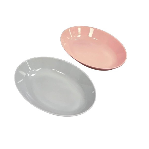 ظرف سرو مرغخوری کد 701، فرم بیضی، جنس ملامین، مناسب سرو مرغ و استیک، ابعاد 28×20 سانتیمتر، مناسب مایکروویو، شستشو با دست و ماشین ظرفشویی