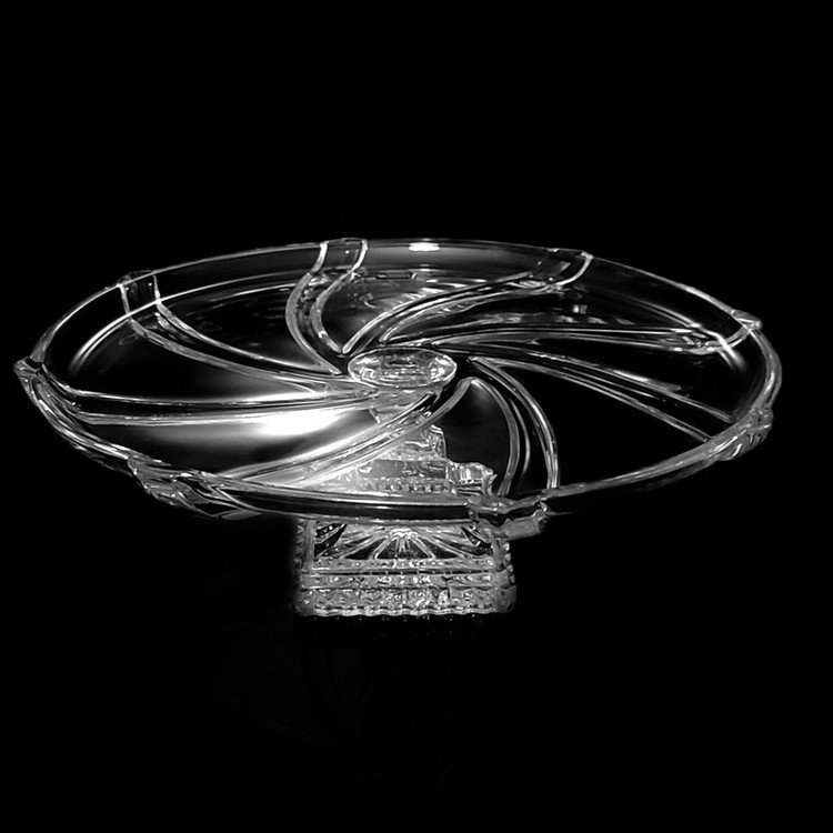 سرویس پذیرایی 16 پارچه کریستال بوهمیا مدل فلاور پیچ 3D کد 800 ساخت جمهوری چک مناسب شستشو در ماشین ظرفشویی شامل 6 پیاله آجیلخوری، 6 پیشدستی آجیلخوری، 1 کاسه آجیلخوری پایهدار