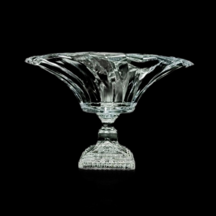سرویس پذیرایی 16 پارچه کریستال بوهمیا مدل فلاور پیچ 3D کد 800 ساخت جمهوری چک مناسب شستشو در ماشین ظرفشویی شامل 6 پیاله آجیلخوری، 6 پیشدستی آجیلخوری، 1 کاسه آجیلخوری پایهدار