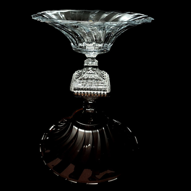 سرویس پذیرایی 16 پارچه کریستال بوهمیا مدل فلاور پیچ 3D کد 800 ساخت جمهوری چک مناسب شستشو در ماشین ظرفشویی شامل 6 پیاله آجیلخوری، 6 پیشدستی آجیلخوری، 1 کاسه آجیلخوری پایهدار