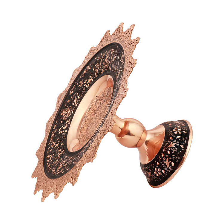 شیرینی خوری مسی مدل الماس تراش کد 25
