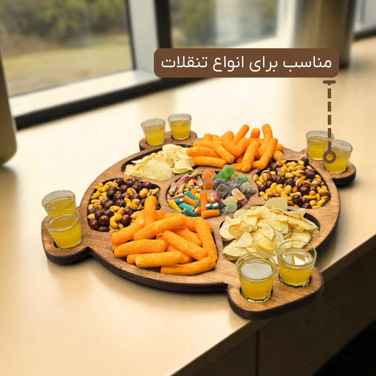 سینی گردان مدل چوبی کد OD29