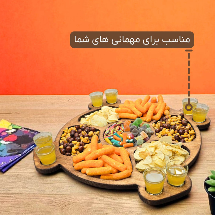 سینی گردان مدل چوبی کد OD29