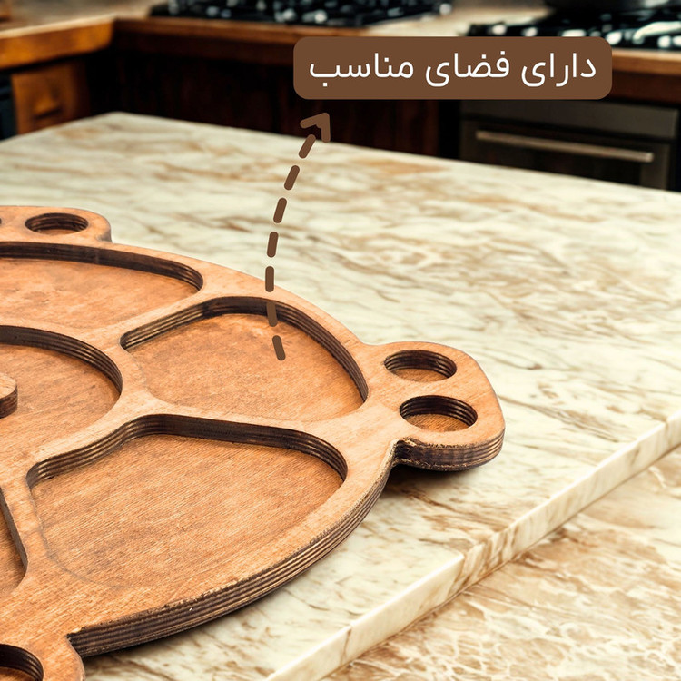 سینی گردان مدل چوبی کد OD29