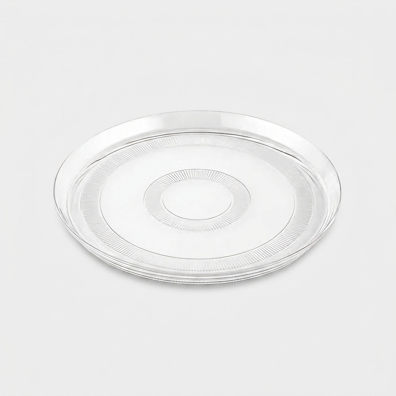 دیس گرد شیشه‌ای کد HS2436 با قابلیت شستشو در ماشین ظرفشویی و مقاومت در برابر شوک حرارتی با ابعاد 33×33×2.5 سانتی‌متر