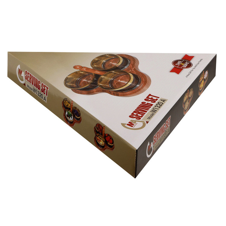 اردوخوری کریستال سهپیاله مدل W1320 با پوشش نانو، زیره و دسته چوبی مقاوم در برابر خط و خش، قابلیت استفاده با یا بدون دسته، طراحی مدرن و مناسب سرو تنقلات و هدیه