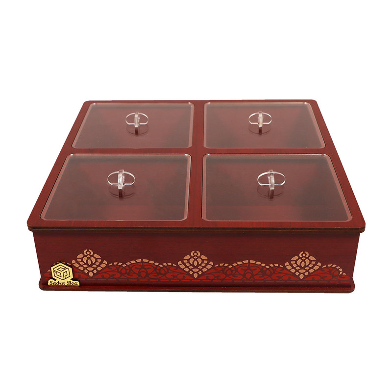 جعبه پذیرایی صدراباکس مدل آجیلی کد SBlux004zr