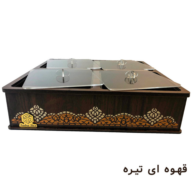 جعبه پذیرایی صدراباکس مدل آجیلی کد SBlux004zr