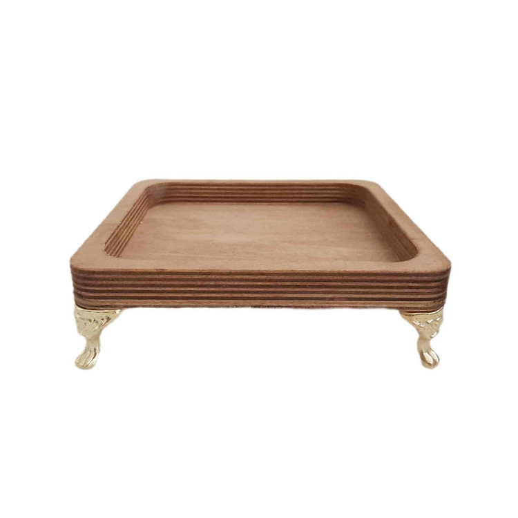 ظرف سرو چوبی پایهدار مدل ply05 مجموعه 5 عددی از چوب روس باکیفیت، ضدآب و بادوام مناسب آجیلخوری، میوهخوری و شکلاتخوری، قابلیت شستوشو با دست و استفاده در میهمانی و پذیرایی