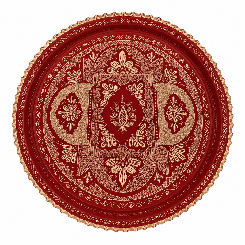سینی مسی مدل الماس تراش لب هلالی