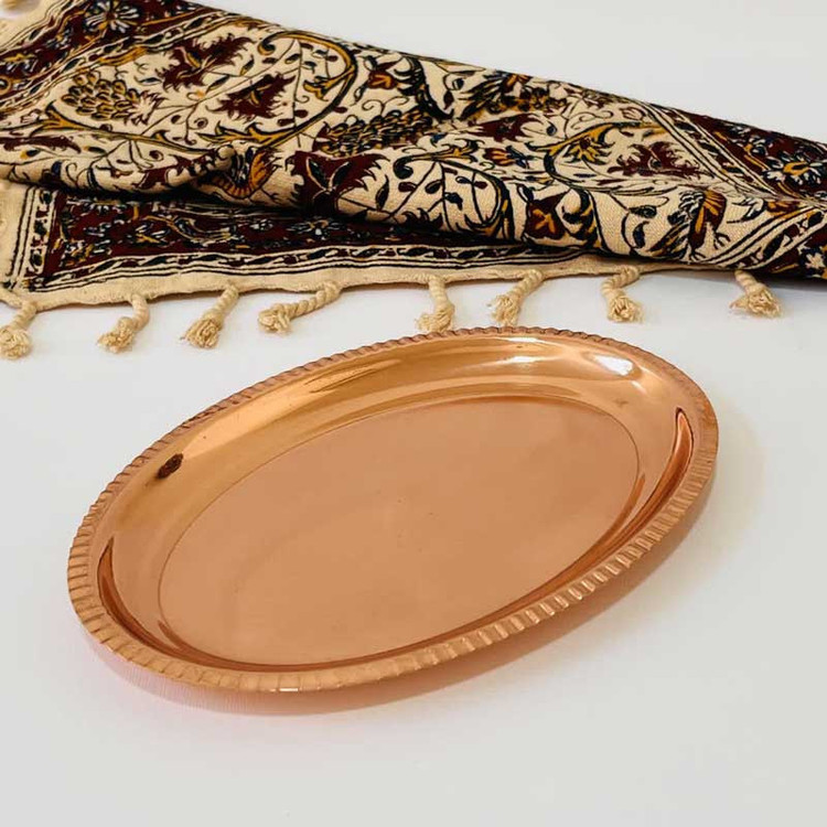 سینی مسی مدل بیضی کد ZH377.2