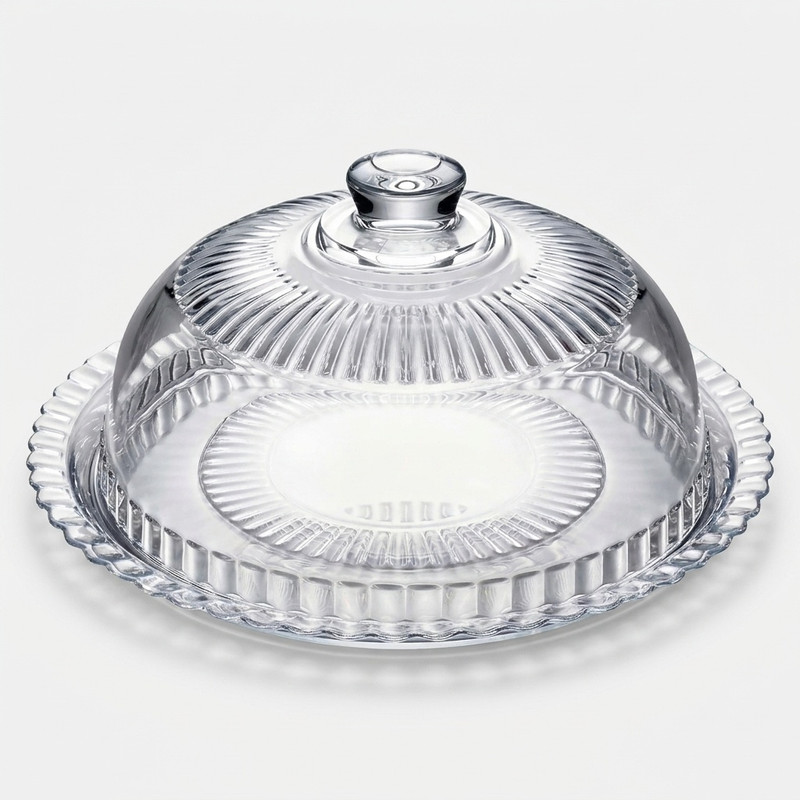 ظرف کیک‌خوری لومینارک مدل DOME، دارای 2 تکه، دیس زیرین 32 سانتی‌متر با محفظه گنبدی قطر 27 سانتی‌متر و ارتفاع 15 سانتی‌متر، مناسب پذیرایی گرم و سرد، قابل استفاده در مایکروویو و شستشو با ماشین ظرفشویی