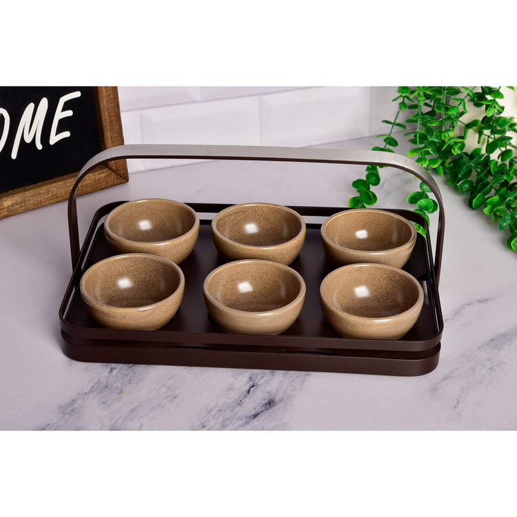 اردوخوری بیویکی طرح مجستیک کد 452216 مجموعه 6 عددی همراه با استند پلیاستر، شستشو با دست