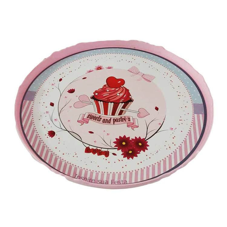 کیکخوری طرح قلب مدل pe755 مناسب سرو کیک، شیرینی و دسر، قابلیت شستشو با دست و ماشین ظرفشویی