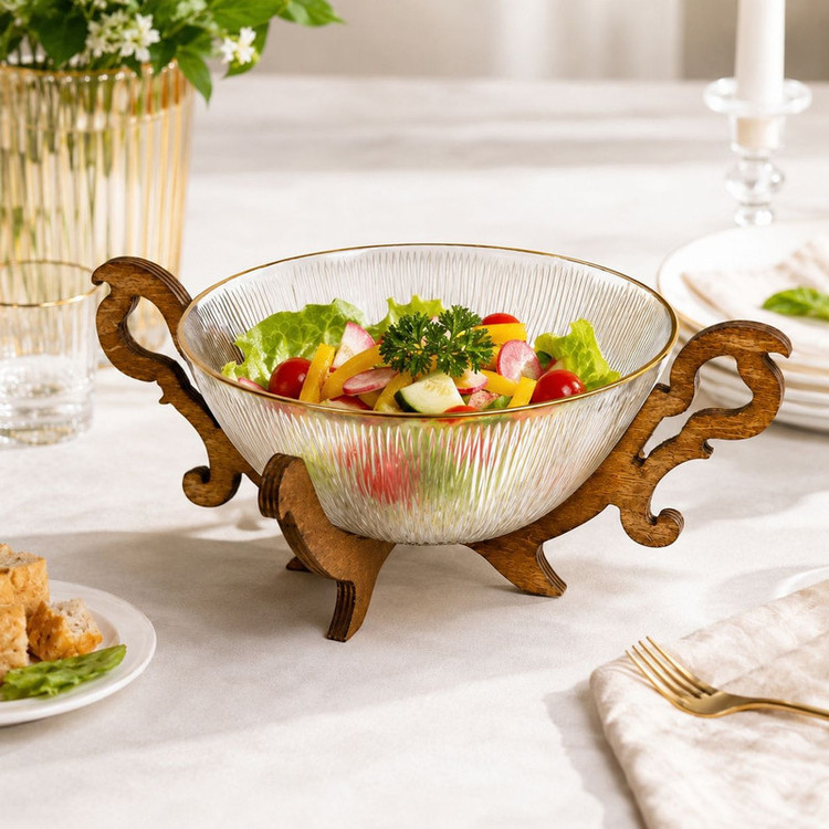 ظرف سالاد خوری مدل پایه دار