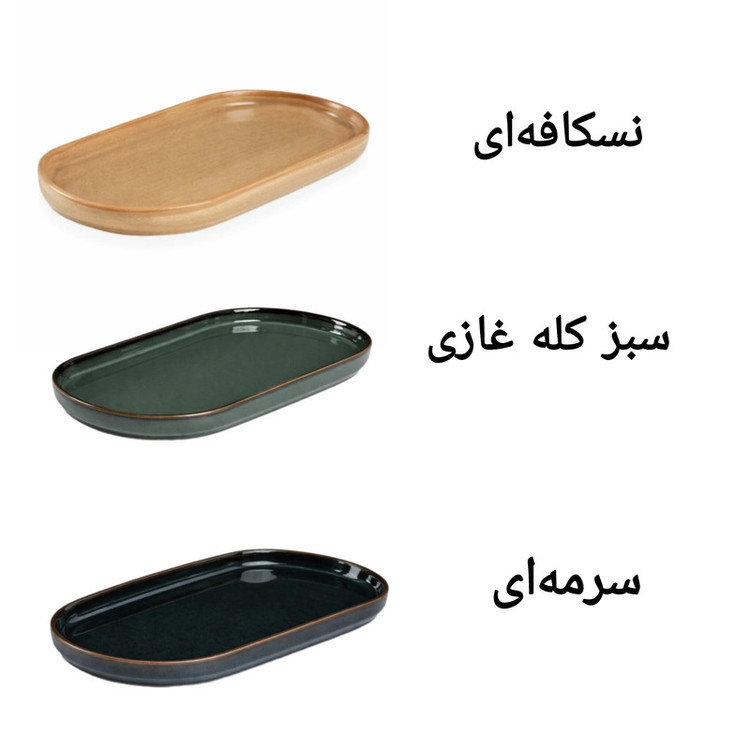 رولتخوری بیضی بیویکی مدل گلکسی TP453248 چینی 24×12×2 سانتیمتر، مناسب سرو رولت و خوراکیهای باریک، شستشوی دستی، مجموعه 2 عددی