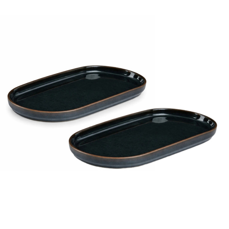رولتخوری بیضی بیویکی مدل گلکسی TP453248 چینی 24×12×2 سانتیمتر، مناسب سرو رولت و خوراکیهای باریک، شستشوی دستی، مجموعه 2 عددی