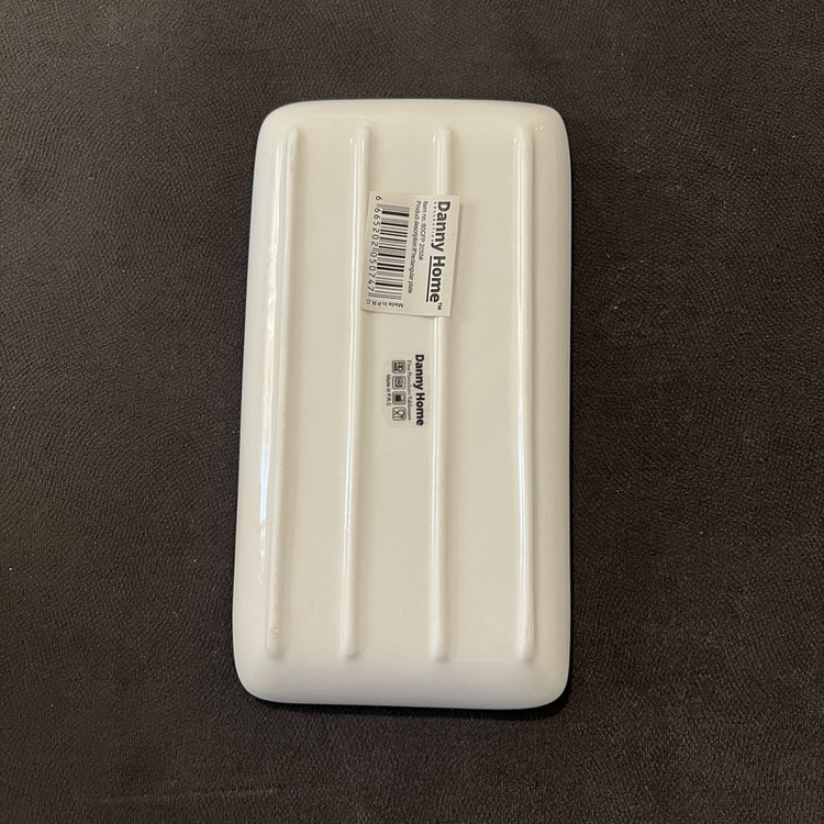 رولتخوری چینی مستطیلی دنی هوم طرح شکوفه با ابعاد 21×11×2 سانتیمتر، مناسب شستشو با دست و ماشین ظرفشویی
