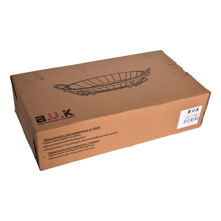 ظرف سرو بیویکی طرح آترین کد 475541 چینی بیضی برای شکلاتخوری، سرو مرغ و استیک، سالادخوری و آجیلخوری با ابعاد 34×19×8 سانتیمتر و وزن 1090 گرم همراه جعبه