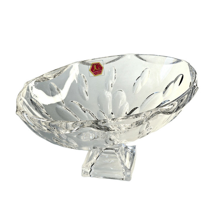 میوهخوری پایهدار جهان کریستال مدل اسپارکل جی سی سی، مناسب سرو و پذیرایی، شستشو با دست و ماشین ظرفشویی، ابعاد 38×26×18 سانتیمتر، وزن 4400 گرم، دارای جعبه