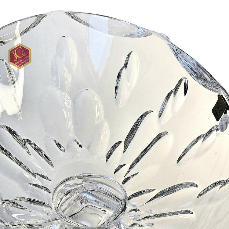میوهخوری پایهدار جهان کریستال مدل اسپارکل جی سی سی، مناسب سرو و پذیرایی، شستشو با دست و ماشین ظرفشویی، ابعاد 38×26×18 سانتیمتر، وزن 4400 گرم، دارای جعبه