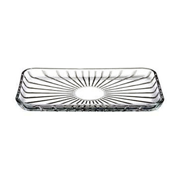رولتخوری مدل Elegant کریستالی بلور مستطیلی، ابعاد 27.6×16.2×2 سانتیمتر، مناسب شستشو با دست و ماشین ظرفشویی، همراه با جعبه