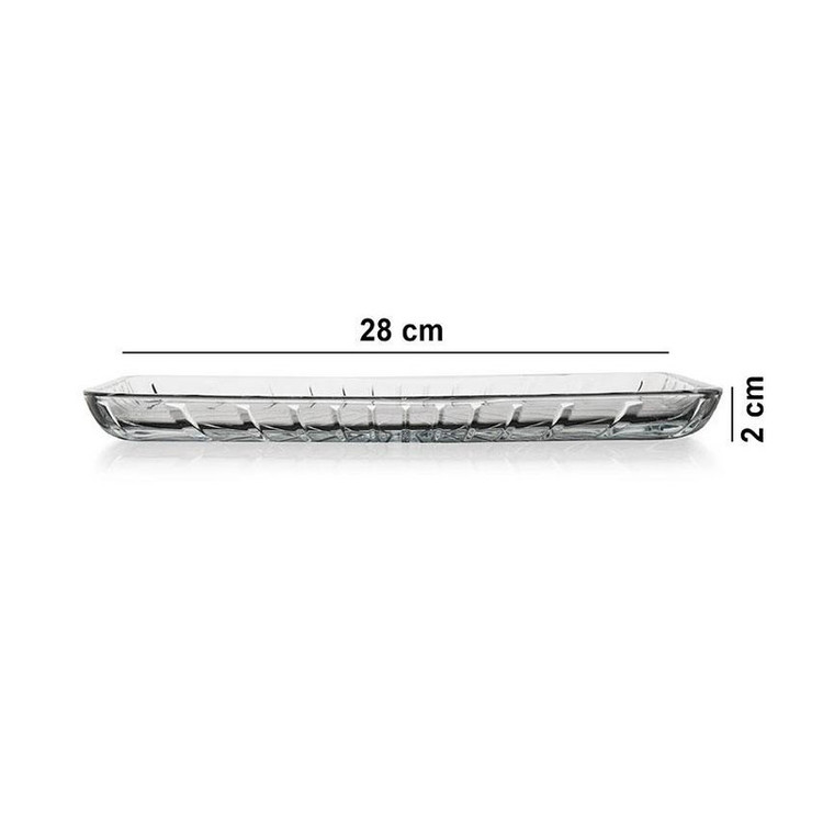 رولتخوری مدل Elegant کریستالی بلور مستطیلی، ابعاد 27.6×16.2×2 سانتیمتر، مناسب شستشو با دست و ماشین ظرفشویی، همراه با جعبه