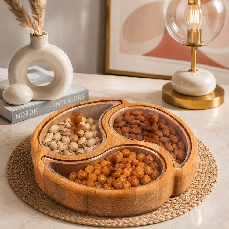 اردو خوری نیوهوم مدل چوبی ترمه سه خانه کد 1008