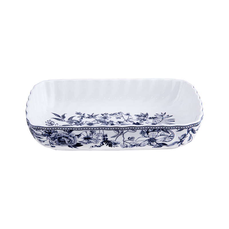 مرغ‌خوری سرامیکی گلد کیش مدل GK701134-1 طرح لوتوس قابل شست‌وشو در ماشین ظرفشویی