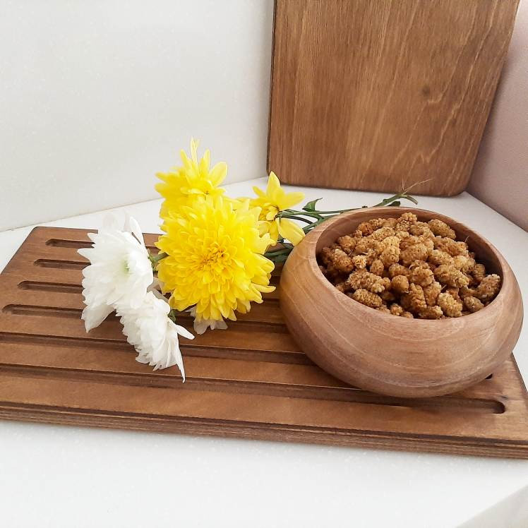 آجیلخوری چوبی خمرهای کد 04، مناسب سرو آجیل، خشکبار و ترشی، بادوام و ضدآب، شستشو با دست